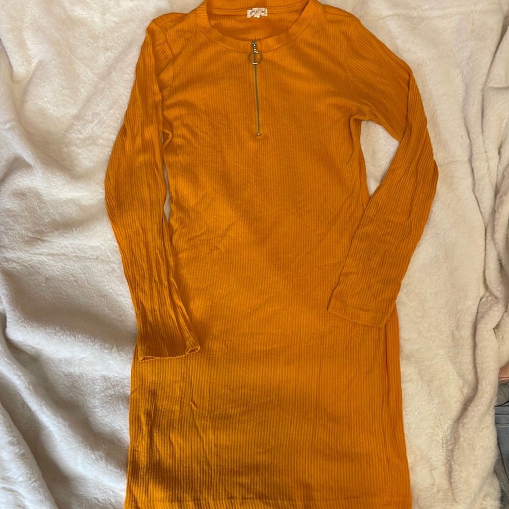 Long sleeve quarter zip dress